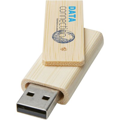 Rotate USB flashdrive van 4 GB van bamboe waarmee je gegevens kunt overbrengen naar een compatibele pc of MacBook. De behuizing is gemaakt van pure bamboe. USB-versie is 2.0 met een schrijfsnelheid van 2 MB/s en een leessnelheid van 5 MB/s.