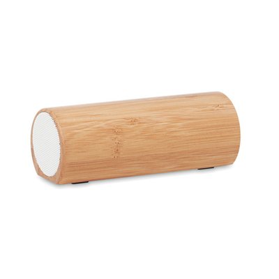 5.0 Draadloze ABS speaker met bamboe behuizing en een oplaadbare 2000 mAh Li-Ion batterij. Output data: 4 Ohm, 5W x2. Speeltijd wanneer volledig opgeladen 4 uur bij 70% van het volume, laadtijd 3 uur. Bamboe is een natuurlijk product, de kleur per artikel kan verschillen.