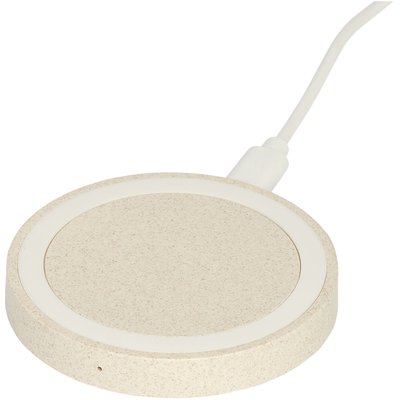 5W draadloos oplaadstation gemaakt van tarwestro gemengd plastic materiaal, waardoor er minder plastic nodig is. Om een apparaat zonder draadloze technologie op te laden is een externe draadloze laadontvanger of ontvangerbehuizing vereist.Verpakt in een geschenkverpakking en geleverd met een gebruiksaanwijzing (beide gemaakt van duurzaam materiaal). Micro-USB-oplaadkabel inbegrepen.
