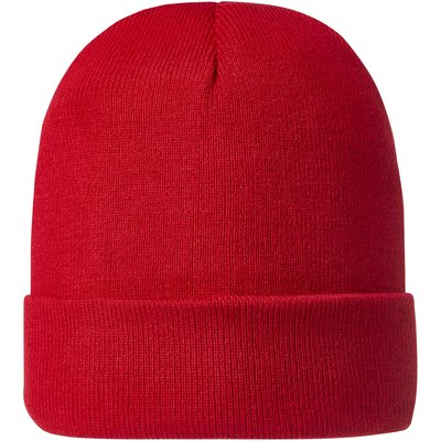 Enkellaags beanie met dubbel gevouwen rand. 