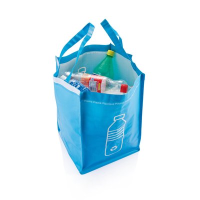 3 tassen voor het scheiden van metaal, papier en plastic. PP geweven materiaal.