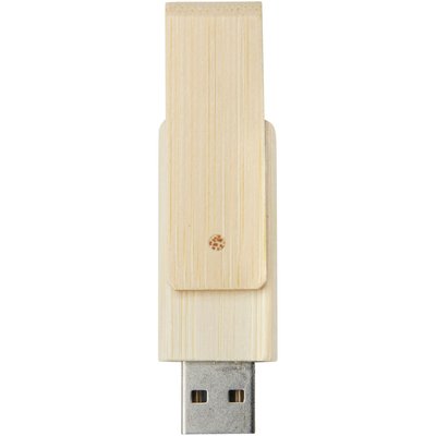 Rotate USB flashdrive van 4 GB van bamboe waarmee je gegevens kunt overbrengen naar een compatibele pc of MacBook. De behuizing is gemaakt van pure bamboe. USB-versie is 2.0 met een schrijfsnelheid van 2 MB/s en een leessnelheid van 5 MB/s.